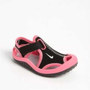 Nike Kids Pink Black Water Shoes Sunray Protect' Sandal Girls Size 5 Baby Beach
